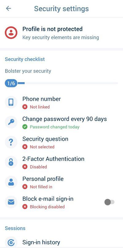 1xbet app security settings