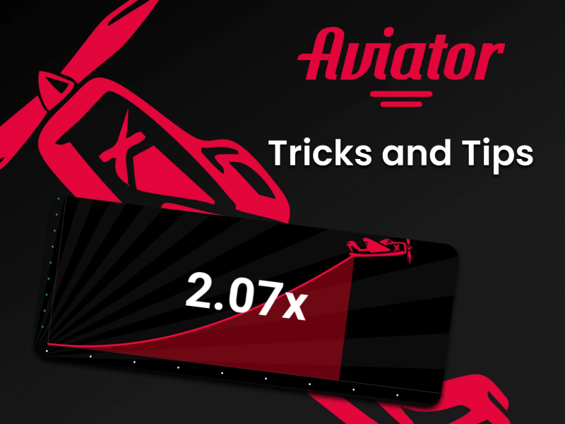 Aviator game logo with 'Tricks and Tips' text and a multiplier of 2,07x displayed