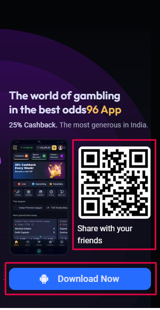 Odds96 app to download